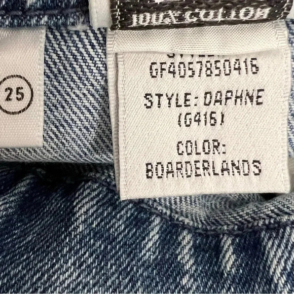 GRLFRND Daphne Ultra High Rise Skinny Jeans Borderlands Light Blue Wash Size 25 - Picture 11 of 13